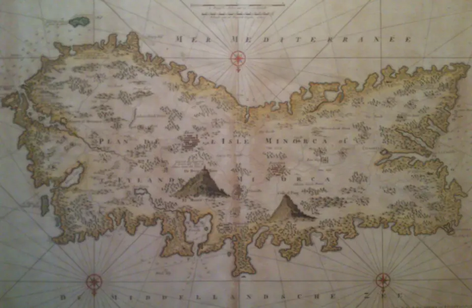 Ancienne carte de l’île de Minorque